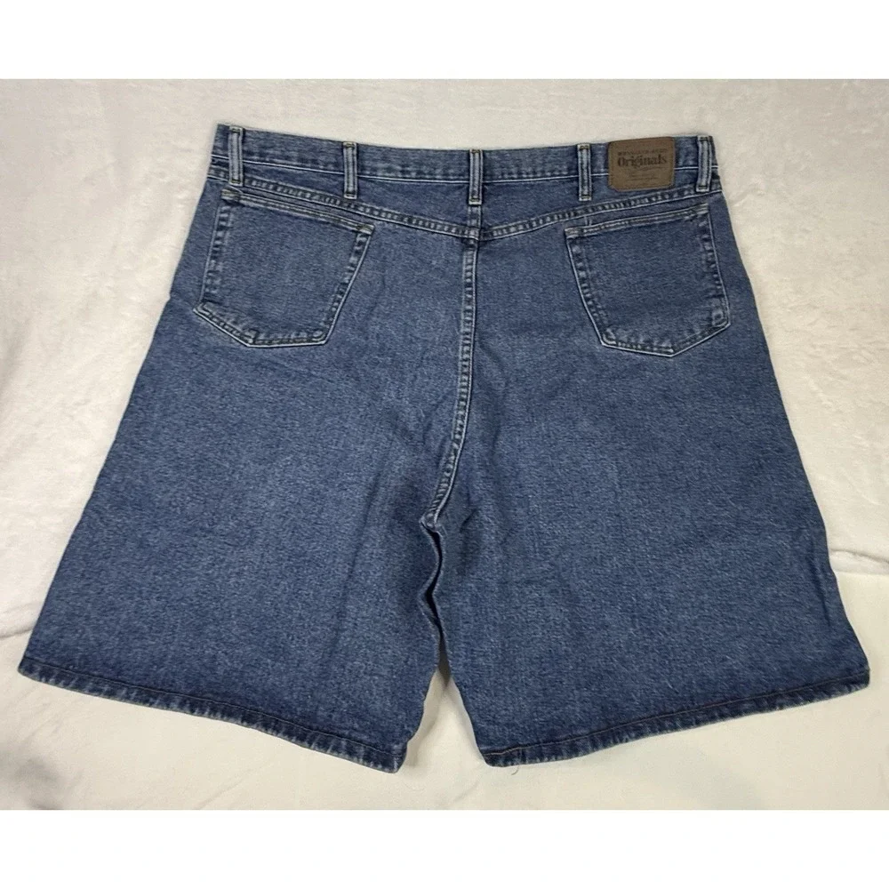 Vintage Wrangler Denim Shorts 44 Blue 90s Classic Dad Jean‎ Shorts USA Fabric